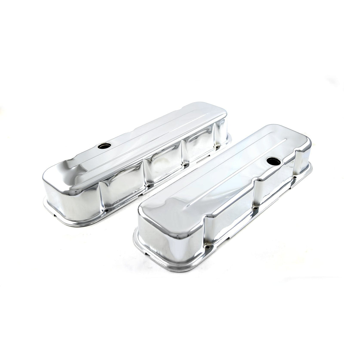 Speedmaster PCE314.1004.01 Chrome Valve Covers - Tall w/ Hole