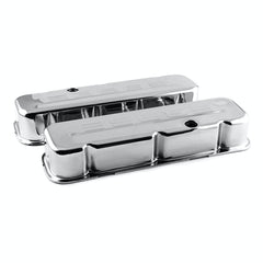 Speedmaster PCE314.1004.04 Chrome 396 Stamped Steel Valve Covers - Tall w/ Baffled Hole