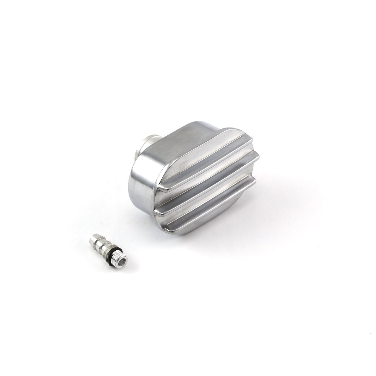 Speedmaster PCE314.1012 Classic Finned Valve Cover Aluminum Breather Cap and Gromment