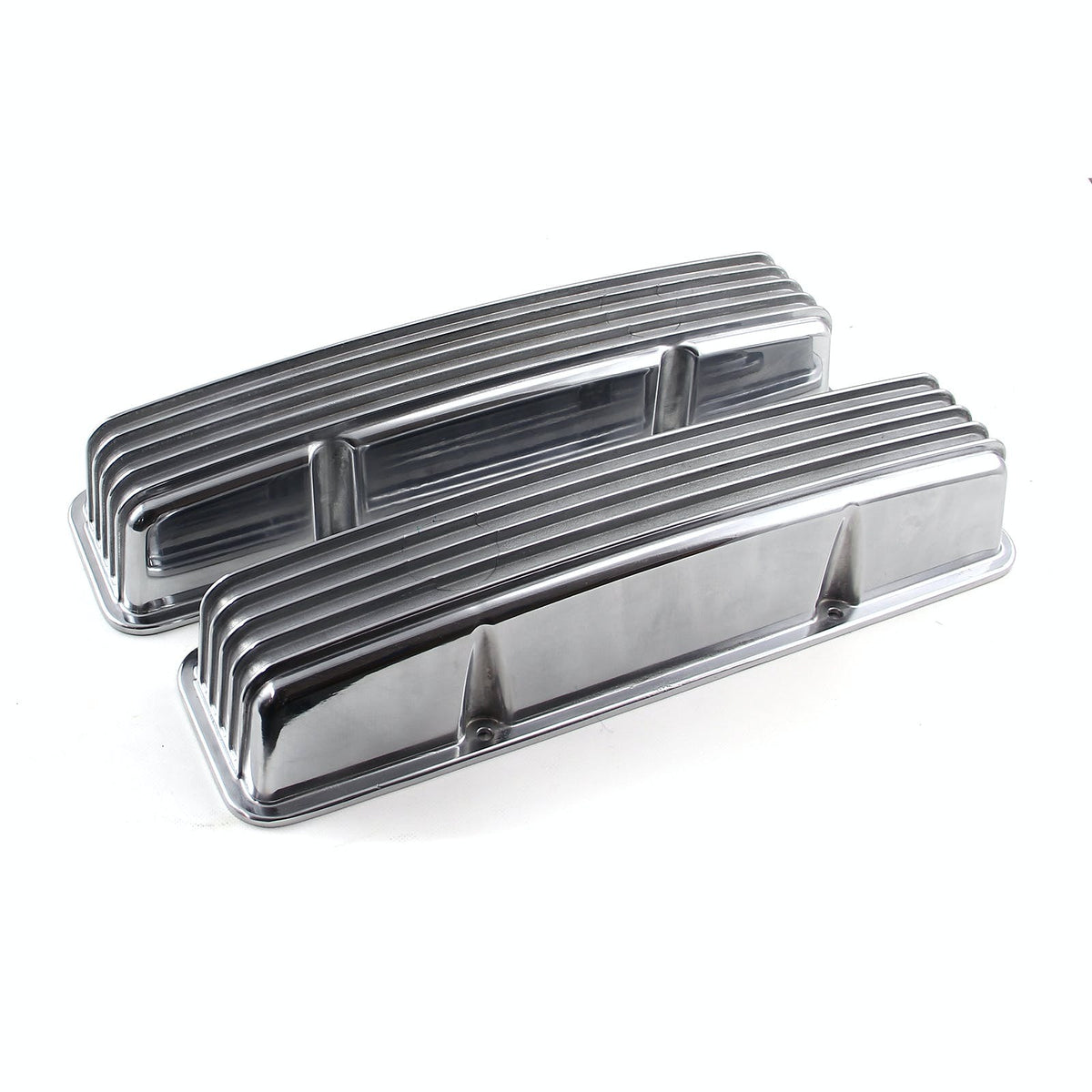 Speedmaster PCE314.1017.02 Classic Finned Aluminum Valve Covers - Tall w/o Holes