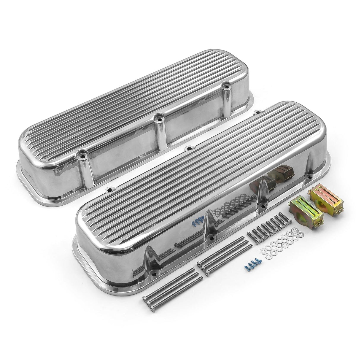Speedmaster PCE314.1027.02 Classic Finned Aluminum Valve Covers - Tall w/o Hole