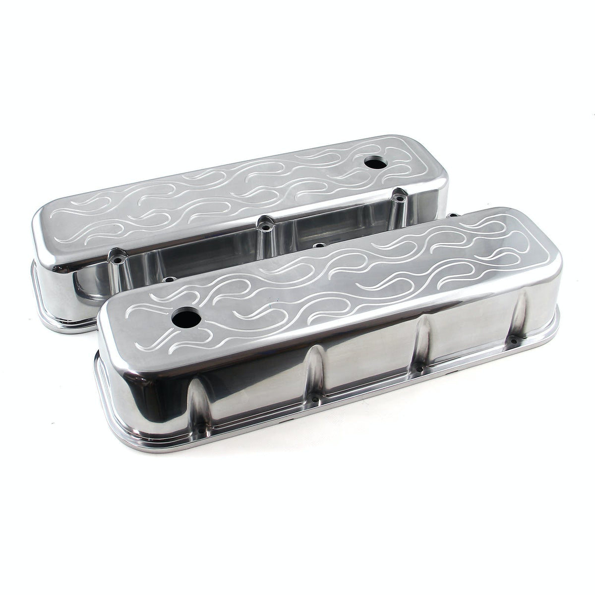Speedmaster PCE314.1028.08 Aluminum Flamed Valve Cover - Tall w/ Hole