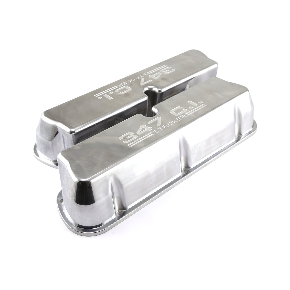 Speedmaster PCE314.1031.02 Polished Alum. 347 Stroker Valve Covers Tall No Hole