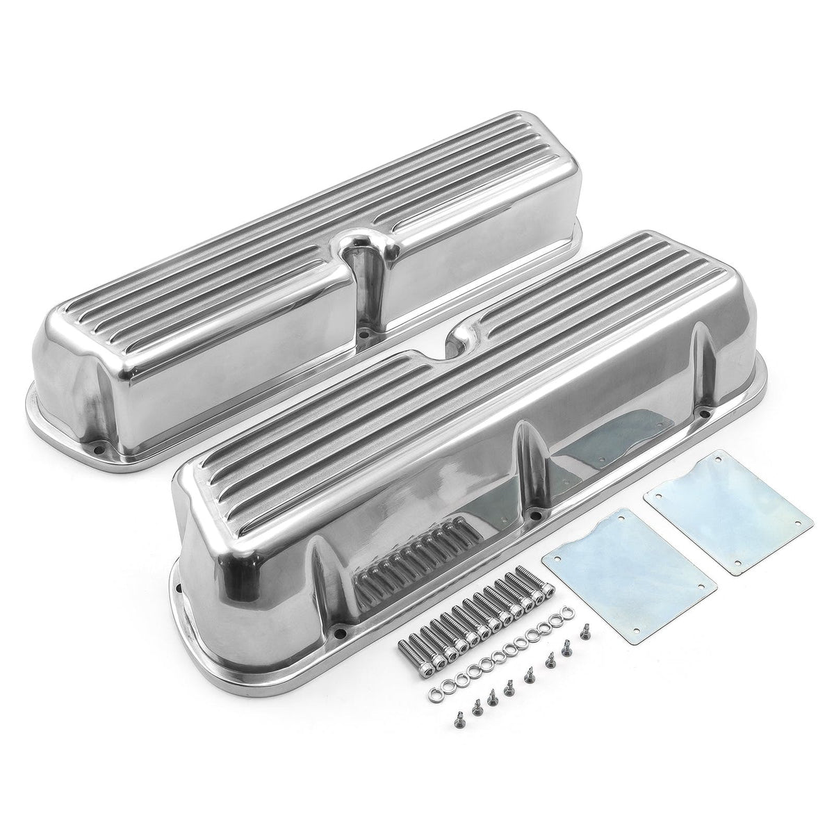 Speedmaster PCE314.1031.03 Classic Finned Aluminum Valve Covers - Tall w/o Hole