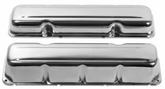Speedmaster PCE314.1036 Chrome Steel Valve Covers - 3 1/8 Tall w/o Hole