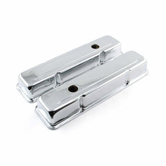 Speedmaster PCE314.1038 Chrome Steel Valve Covers - Short w/ Baffled Hole