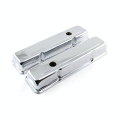 Speedmaster PCE314.1038.01 Chrome Steel Valve Covers - Short w/ Baffled Hole
