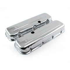 Speedmaster PCE314.1041.01 Chrome Steel Valve Covers - Short w/ Baffled Hole
