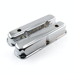 Speedmaster PCE314.1046 Chrome Steel Valve Covers 3 1/4 Tall Baffled Hole