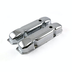 Speedmaster PCE314.1047 Chrome Steel Valve Covers - 3 3/4 Tall w/Baffled Hole