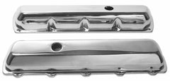 Speedmaster PCE314.1051 Chrome Steel Valve Covers Short w/ Hole