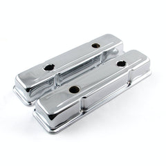 Speedmaster PCE314.1052 Chrome Steel Valve Covers - Short w/ 4 x Baffled Holes