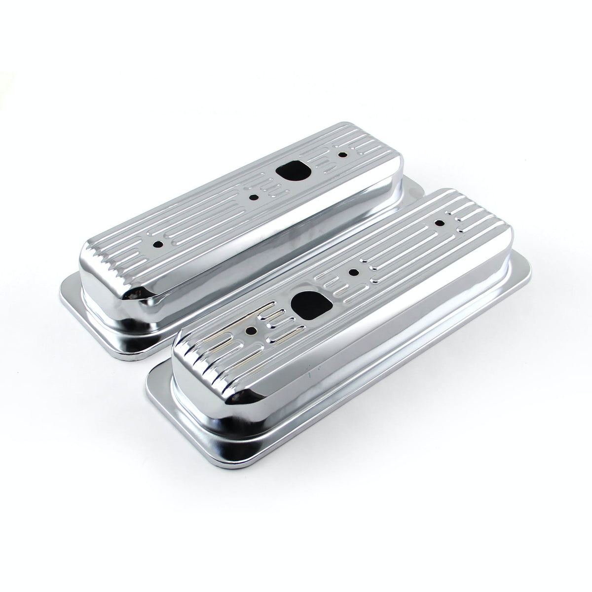 Speedmaster PCE314.1053 Center Bolt Chrome Steel Valve Cover - Short w/ Truck Cap Hole