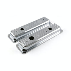 Speedmaster PCE314.1054 Center Bolt Chrome Steel Valve Covers - Short w/ Truck Cap Hole