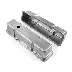 Speedmaster PCE314.1070.01 Polished Aluminum Plain Valve Covers - Tall w/ Hole