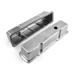 Speedmaster PCE314.1070.01 Polished Aluminum Plain Valve Covers - Tall w/ Hole