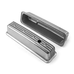 Speedmaster PCE314.1075.02 Center Bolt Nostalgic Finned Aluminum Valve Covers - Tall w/Hole