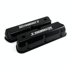 Speedmaster PCE314.1083.12 Black Aluminum Valve Covers Tall w/Hole