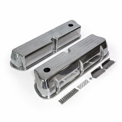 Speedmaster PCE314.1086 Polished Alum. Ball Milled Valve Covers Tall w/Hole