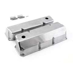 Speedmaster PCE314.1088.01 Polished Aluminum Plain Valve Covers - Tall w/ Hole
