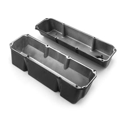 Speedmaster PCE314.1088.05 Black Finned Aluminum Valve Covers - Tall w/ Hole