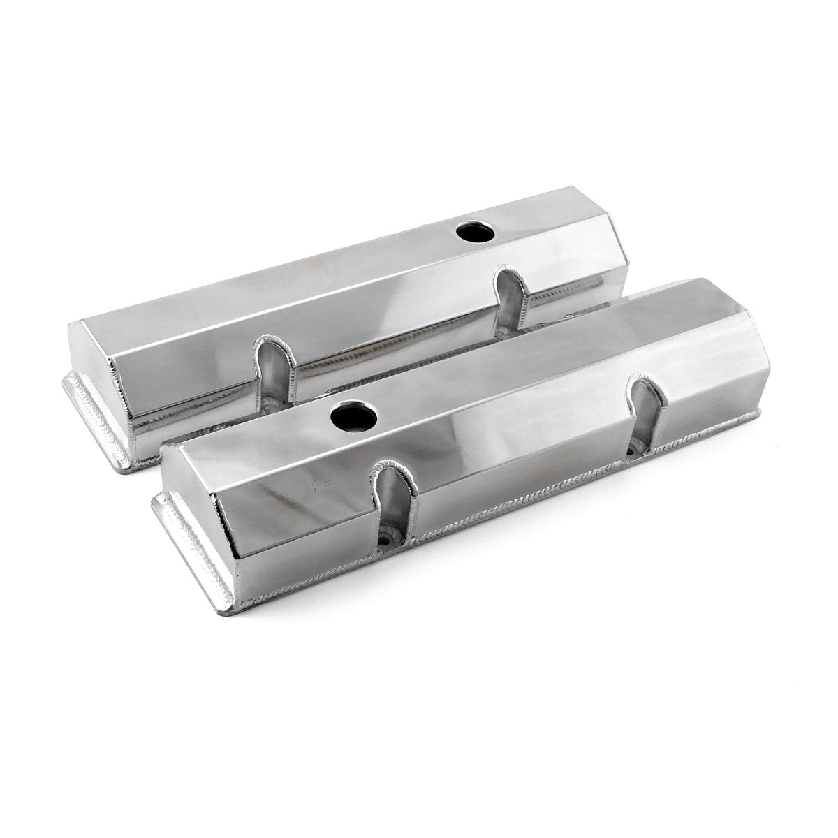 Speedmaster PCE314.1100.01 Fabricated Valve Covers Polished Tall w/ Hole