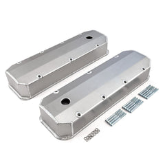 Speedmaster PCE314.1108 Satin Long Bolt Fabricated Valve Covers - Tall w/ Hole