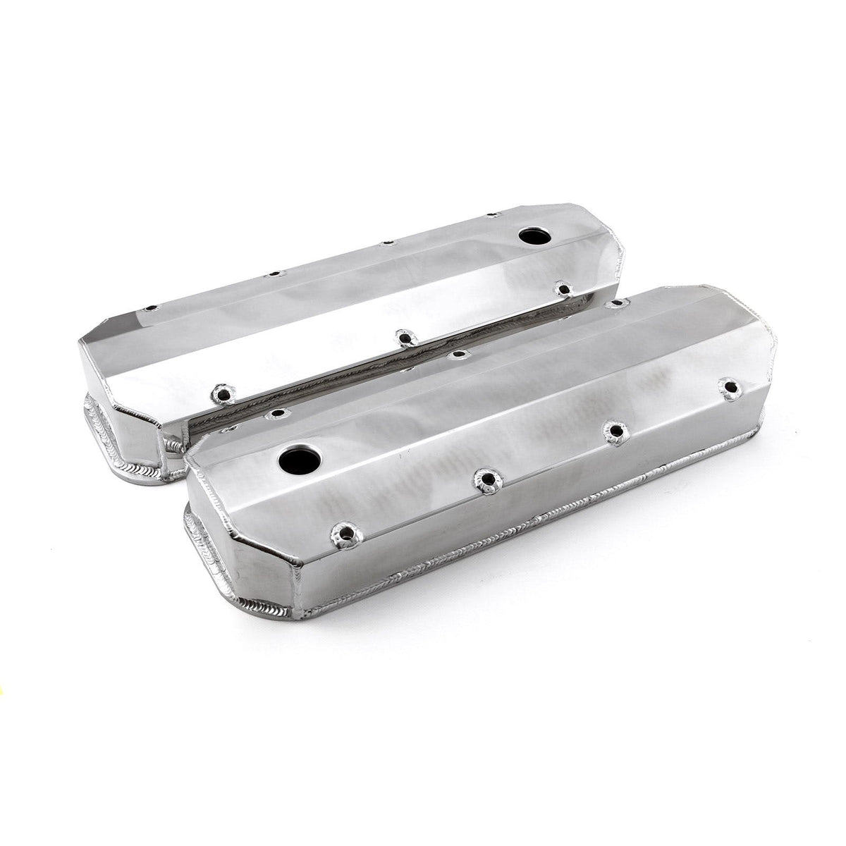 Speedmaster PCE314.1108.02 Long Bolt Fabricated Valve Covers Polished Tall w/ Hole