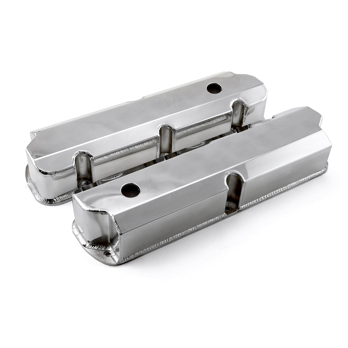 Speedmaster PCE314.1113.01 Fabricated Valve Covers Satin Tall w/ Hole