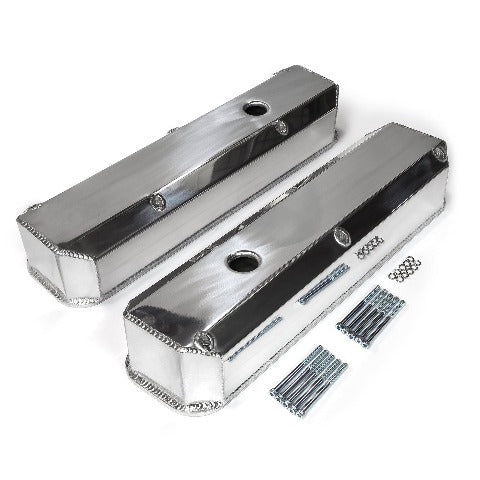 Speedmaster PCE314.1125.02 Fabricated Valve Covers Tall Polished w/ Hole