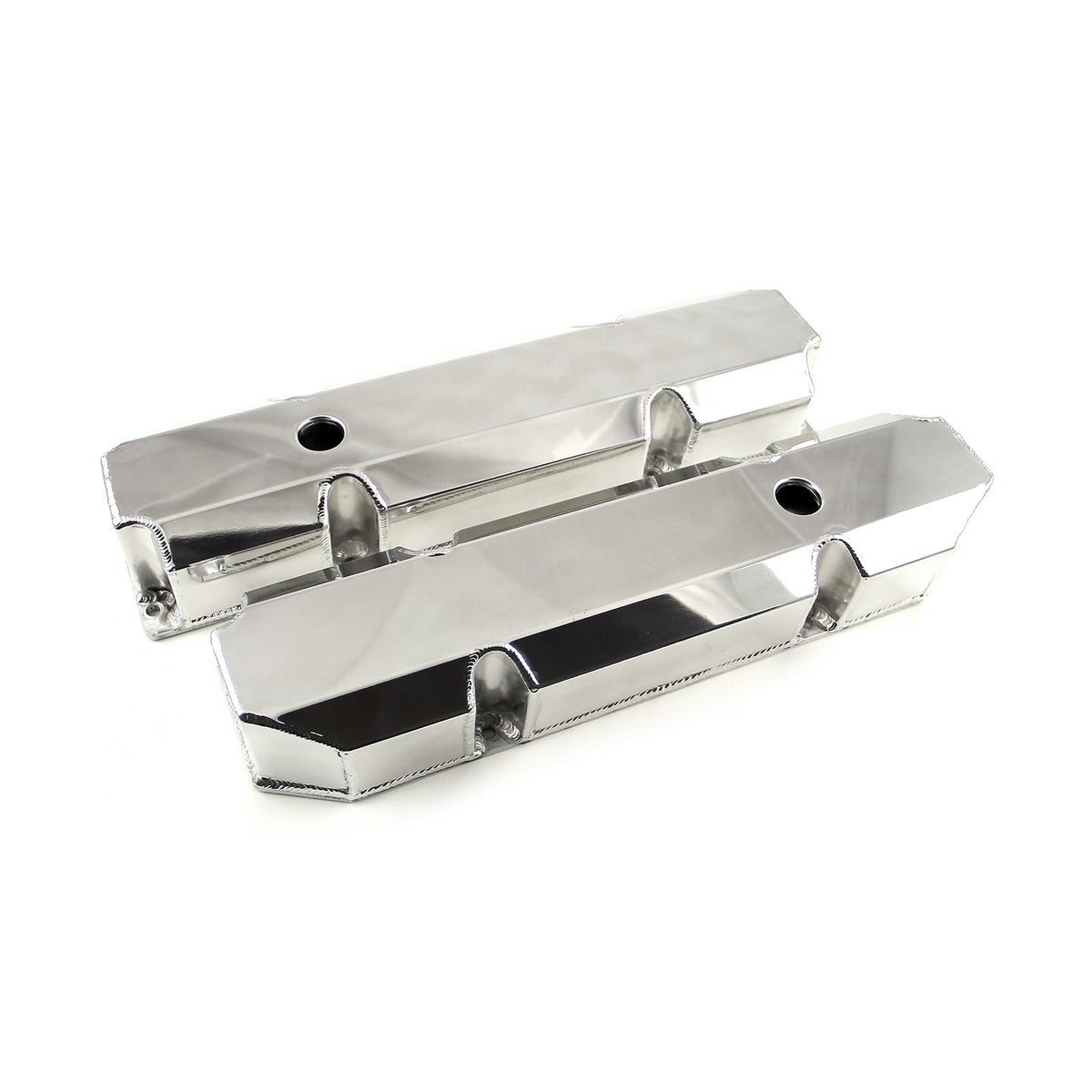 Speedmaster PCE314.1128.02 Polished Fabricated Valve Covers - Tall w/ Hole