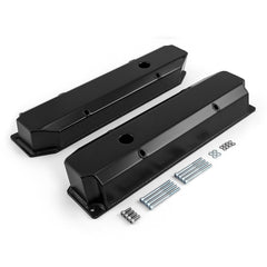 Speedmaster PCE314.1128.03 Fabricated Valve Covers Tall Black w/ Hole