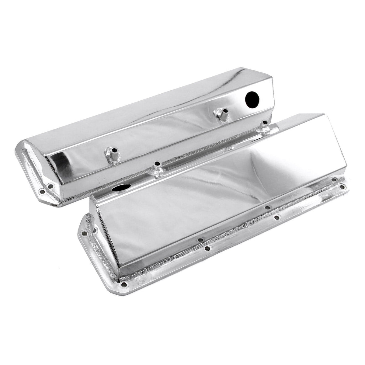 Speedmaster PCE314.1136.01 Polished Fabricated Valve Covers - Tall w/ Hole