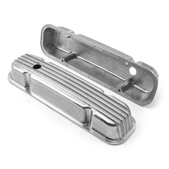 Speedmaster PCE314.1162 Polished Nostalgic Finned Aluminum Valve Covers w/Hole