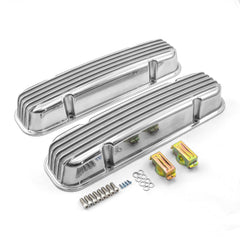 Speedmaster PCE314.1163 Polished Nostalgic Finned Aluminum Valve Covers w/o Hole