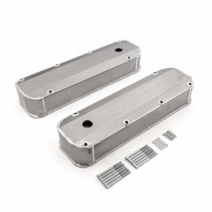 Speedmaster PCE314.1208 Satin Long Bolt Fabricated Valve Covers - Tall w/ Hole