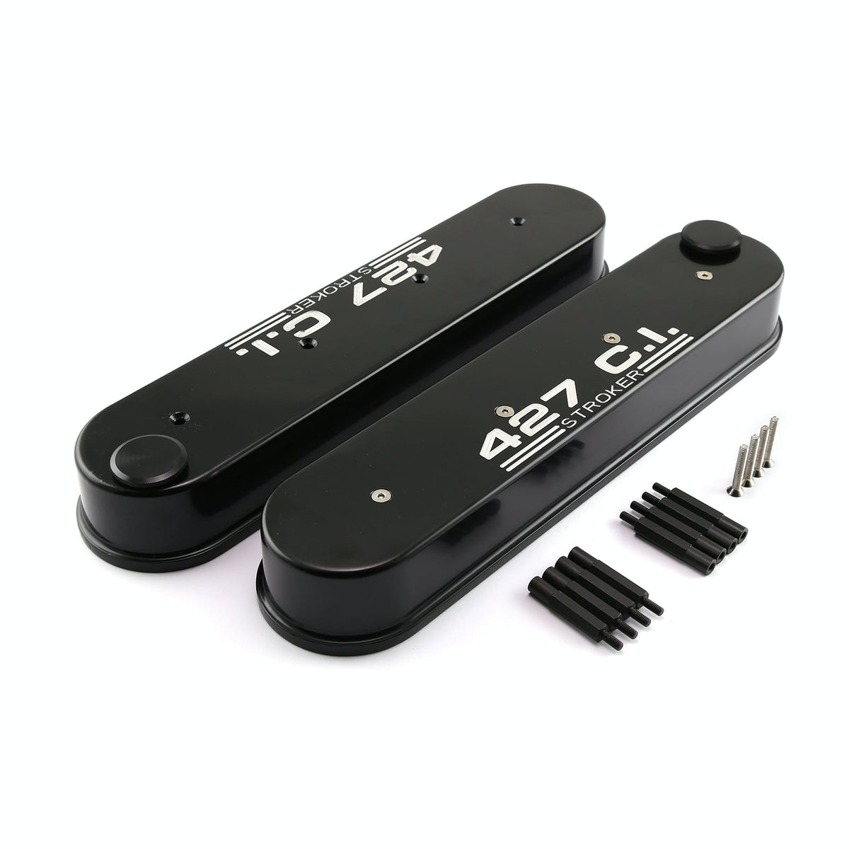 Speedmaster PCE314.1226.02 Black 427Ci Aluminum Valve Covers - w/o Coil Mounts