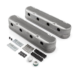 Speedmaster PCE314.1249 Finned Vintage Hidden Coil Aluminum Valve Cover - Satin
