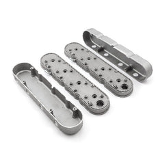 Speedmaster PCE314.1249 Finned Vintage Hidden Coil Aluminum Valve Cover - Satin