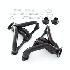 Speedmaster PCE316.1039 1 5/8 Block Hugger Black Exhaust Headers (Angle Plug Heads)