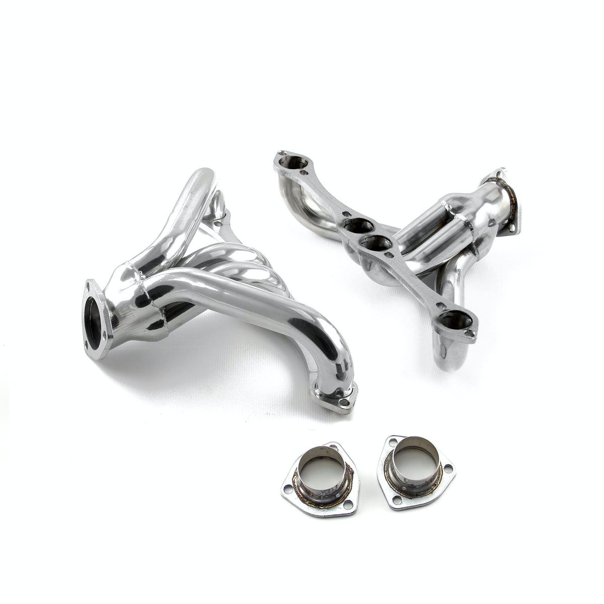 Speedmaster PCE316.1042 1 5/8 Block Hugger Stainless S. Exhaust Headers -Angle Plug Heads