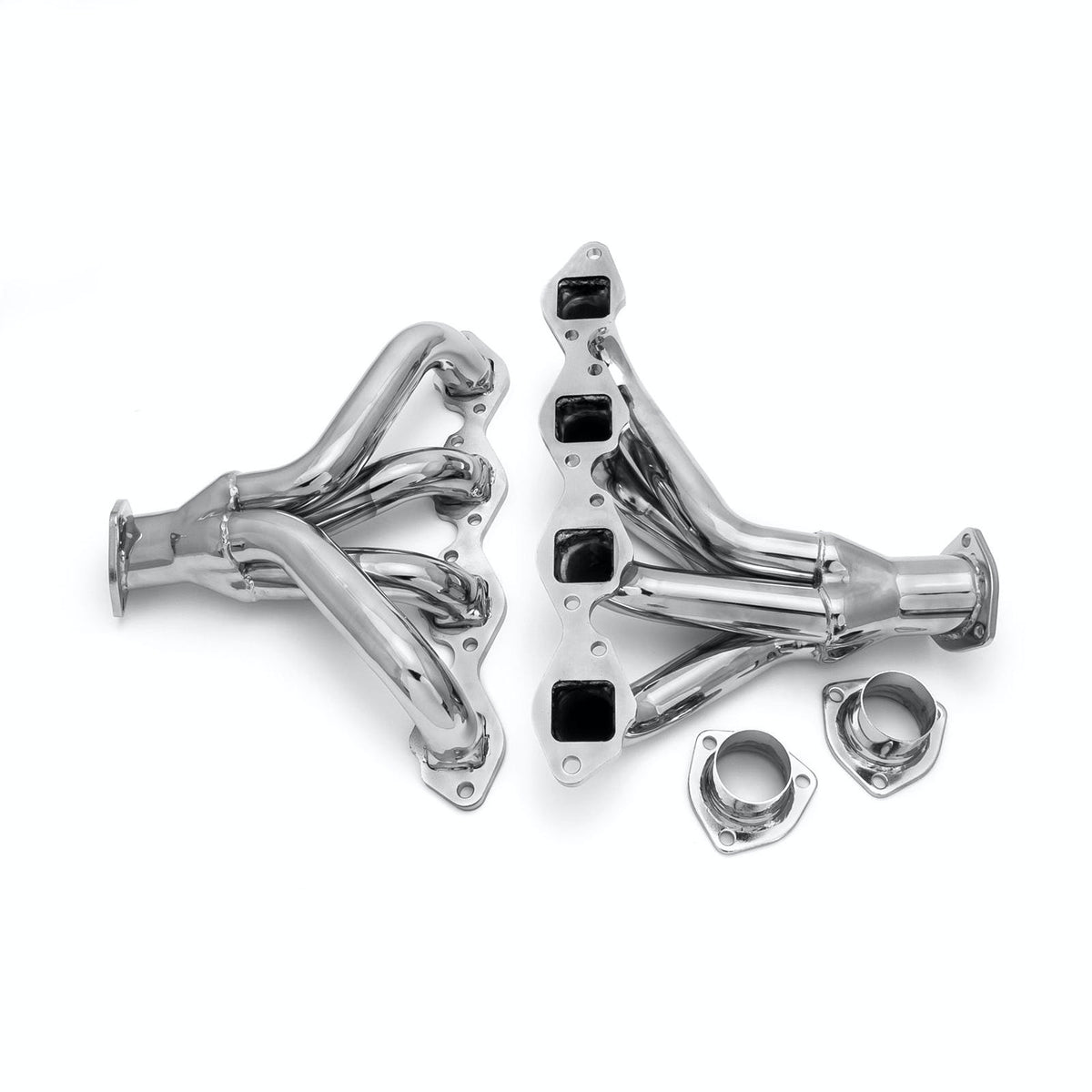 Speedmaster PCE316.1121 Hot Rod Street Rod Center Dump Block Hugger Chrome Exhaust Headers