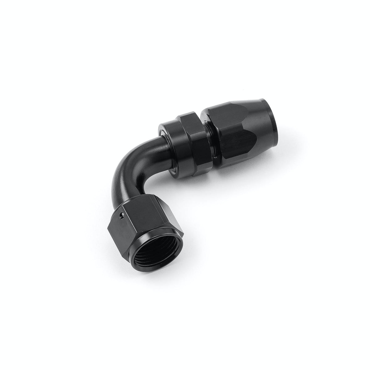 Speedmaster PCE329.1078 Swivel Hose End Fitting 90 Degree -10 AN Black Anodized Aluminum