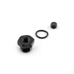 Speedmaster PCE331.1034 Hex Head ORB Port Plug Fitting -10 AN O-Ring Black Anodized Aluminum