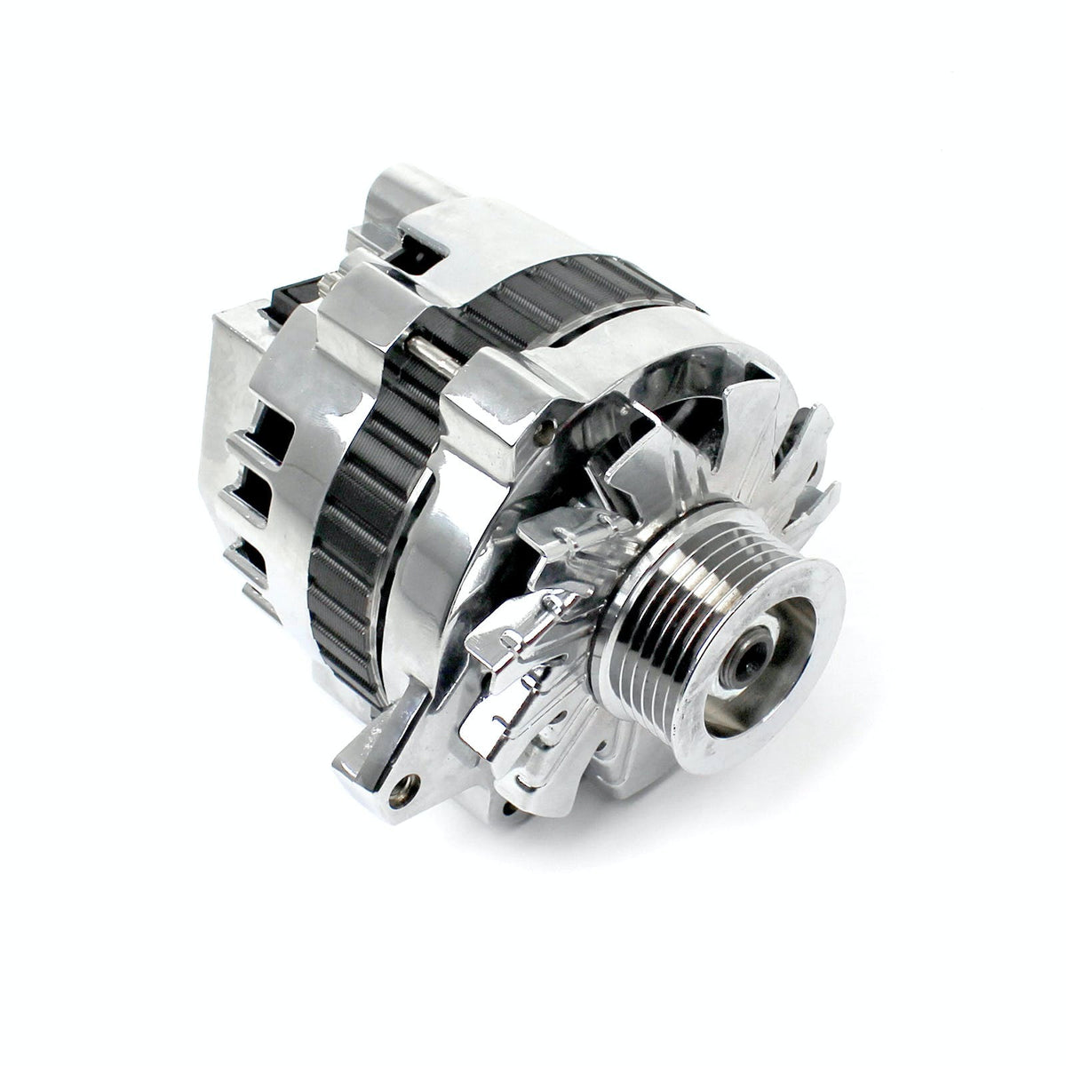 Speedmaster PCE360.1007 Left Mount Serpentine 130 Amp High Output Chrome Alternator
