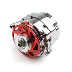 Speedmaster PCE360.1021 100 Amp 1 Wire Internal Regulator High Output Alternator w/ Billet Fan Red
