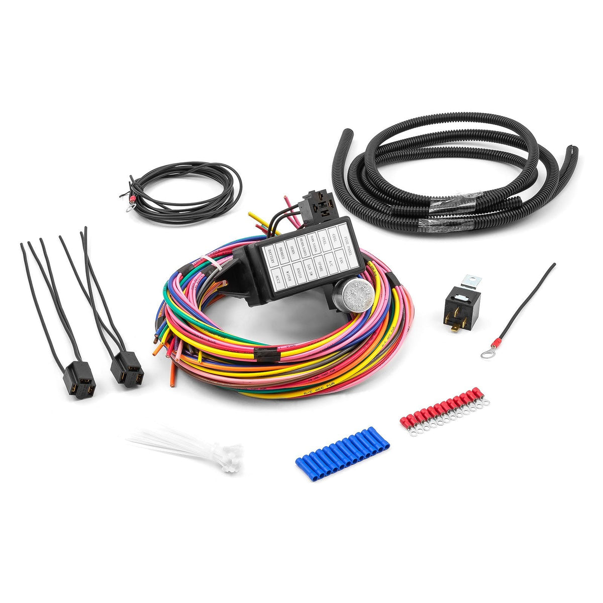 Speedmaster PCE368.1012 Universal 14 Circuit Wiring Harness Kit Street Rod Hot Rod Race Car