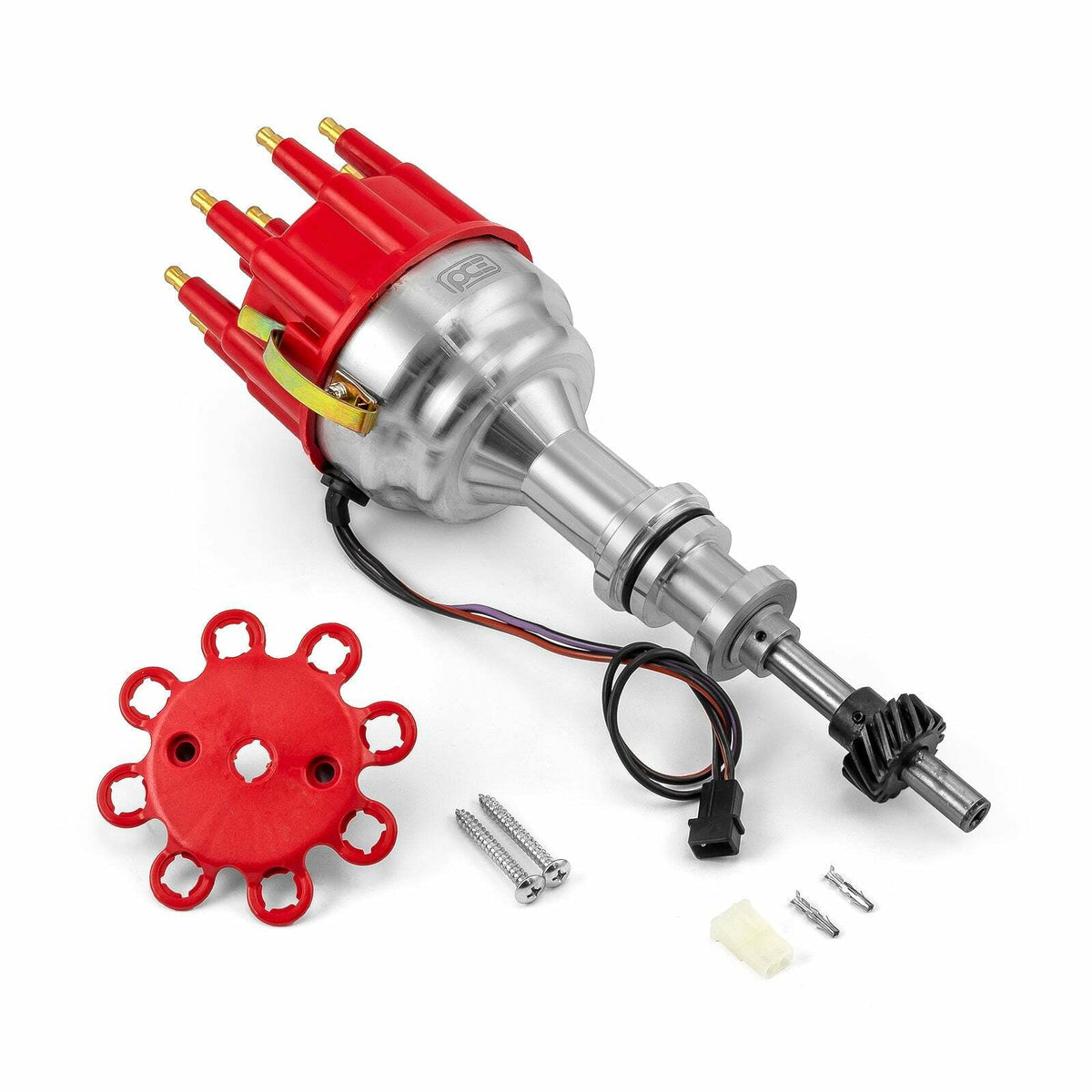 Speedmaster PCE376.1100 Race Pro Billet Aluminum Distributor - Red Cap
