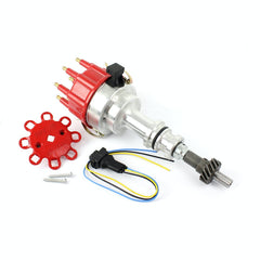 Speedmaster PCE376.1101 Locked Hall Effect Pro Billet Aluminum Distributor Red Cap