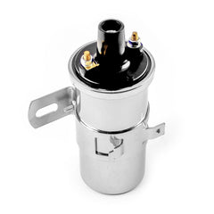 Speedmaster PCE382.1016 12V Electronic Round Oil Filled Female Round Canister Ignition Coil Chrome